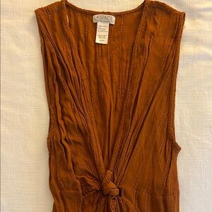 Rust Orange Sleeveless Top